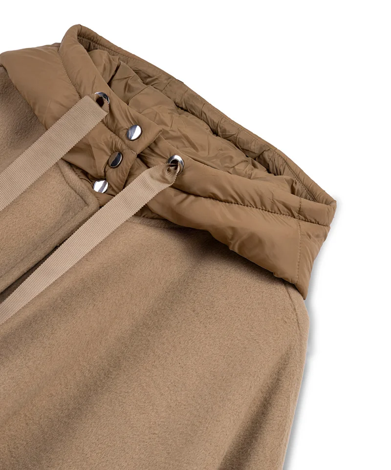 ابيكول Mixed Media Hooded Poncho